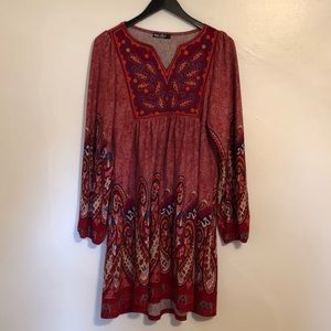 Long Sleeve Knee Length Dress